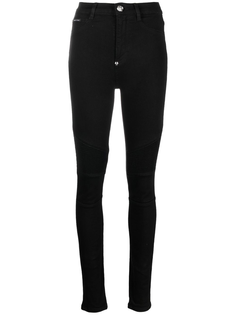 Philipp Plein high-waisted biker jeans - Black von Philipp Plein