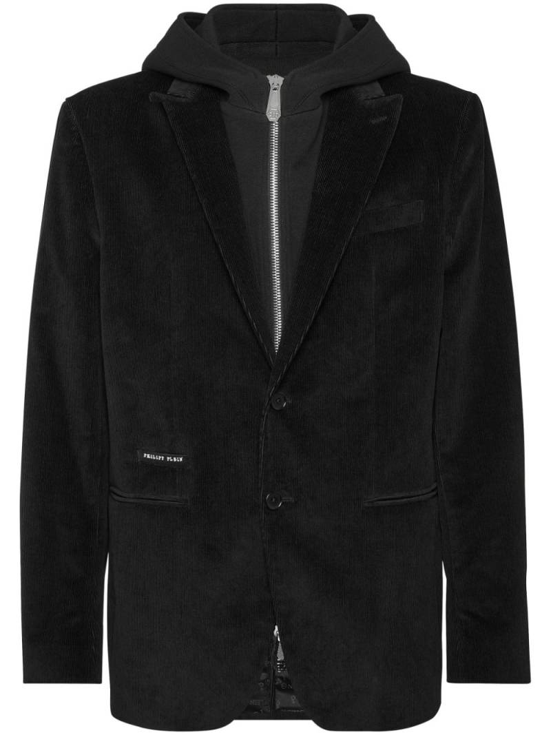 Philipp Plein hooded velvet blazer - Black von Philipp Plein