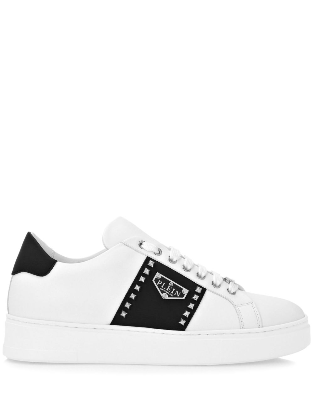 Philipp Plein leather hexagon sneakers - White von Philipp Plein