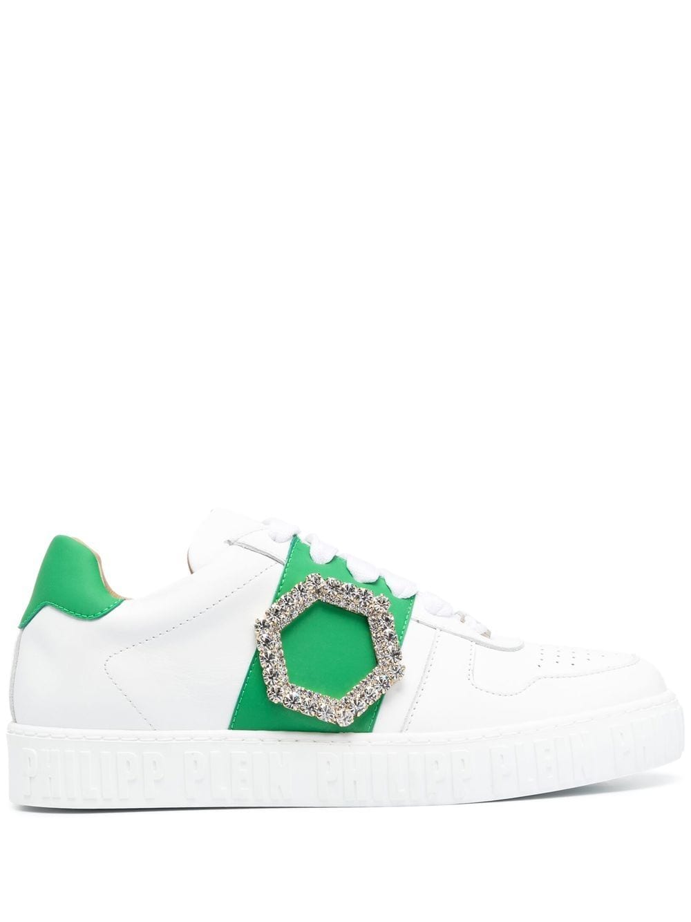 Philipp Plein leather low-top sneakers - White von Philipp Plein