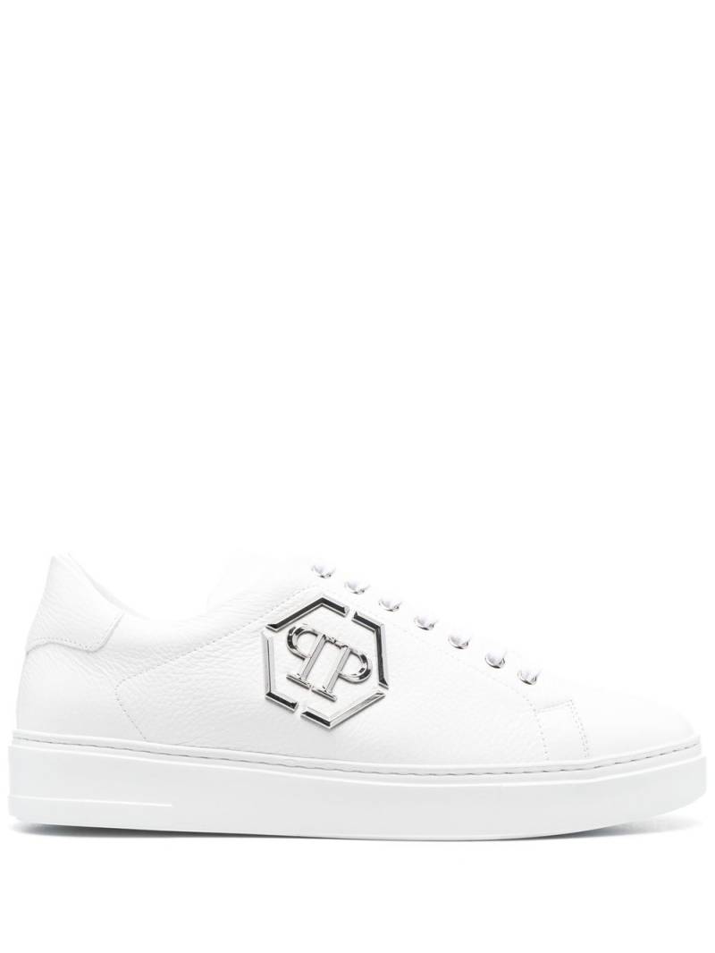 Philipp Plein leather low-top sneakers - White von Philipp Plein