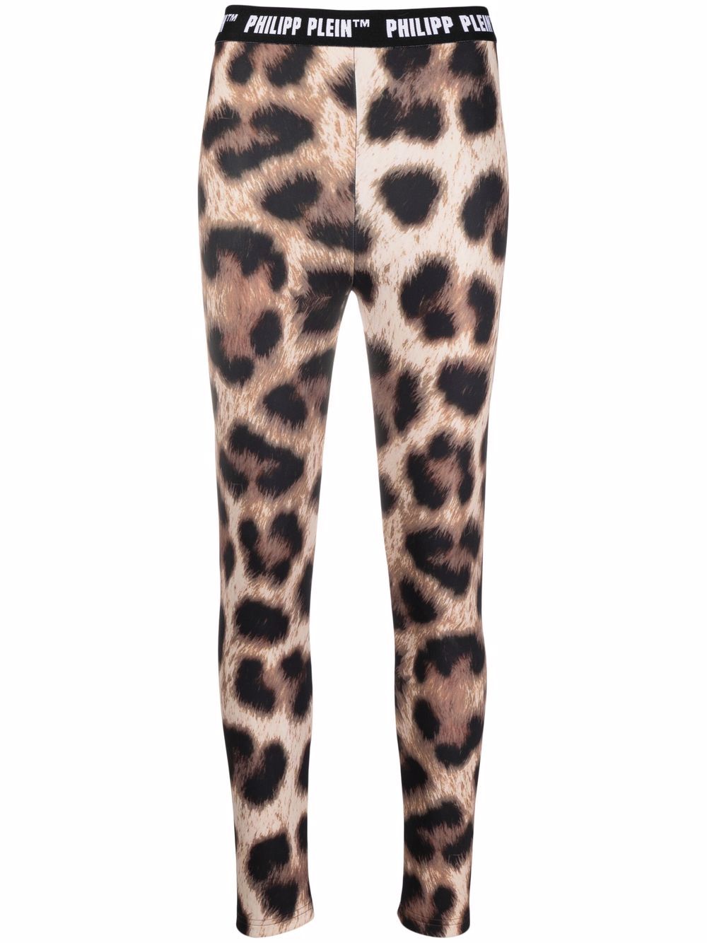 Philipp Plein leopard-print biker leggings - Black von Philipp Plein