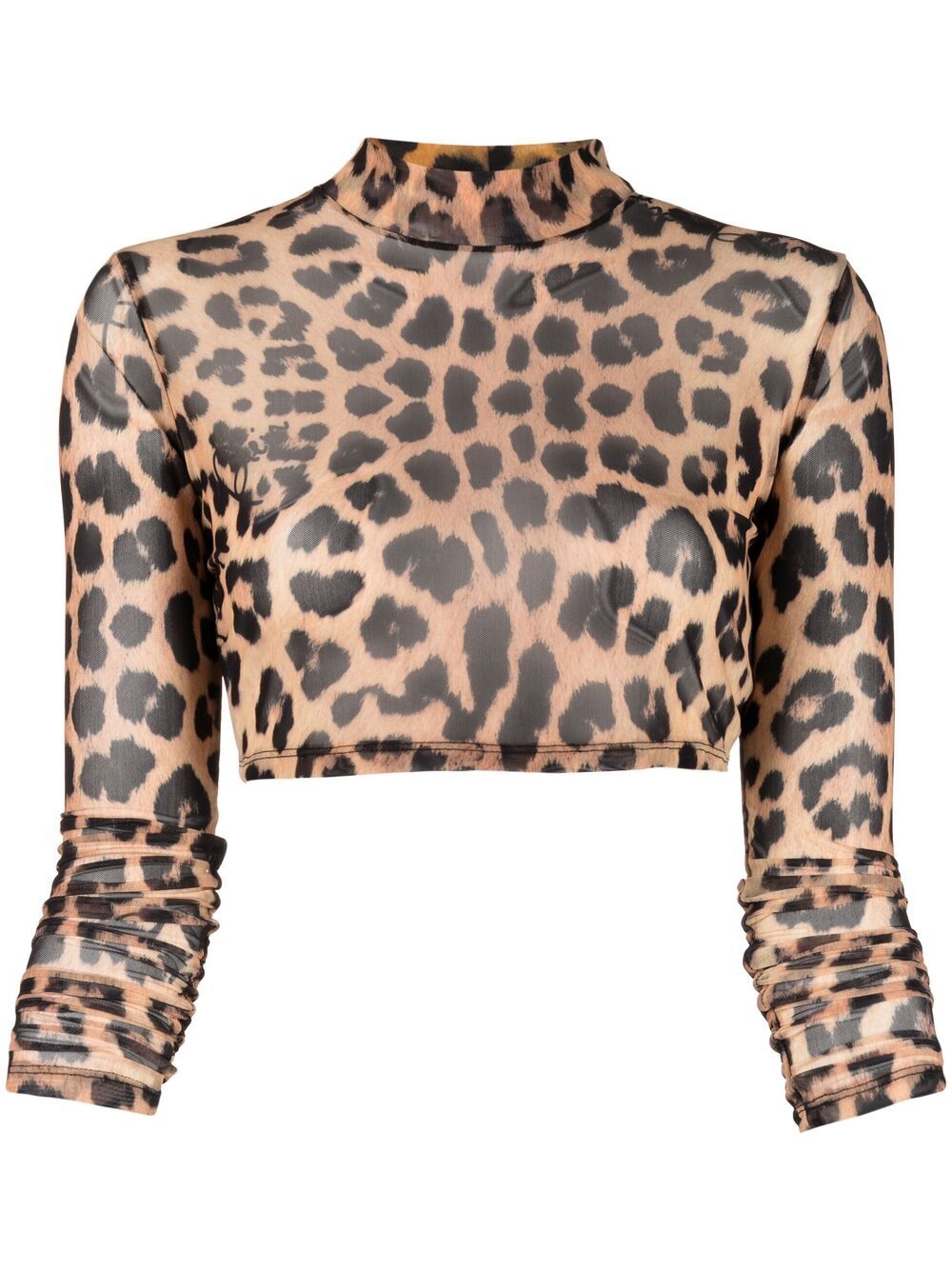 Philipp Plein leopard-print cropped top - Brown von Philipp Plein