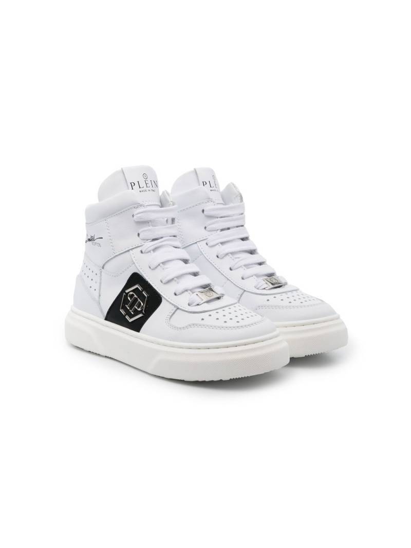 Philipp Plein Junior limited edition logo print sneakers - White von Philipp Plein Junior