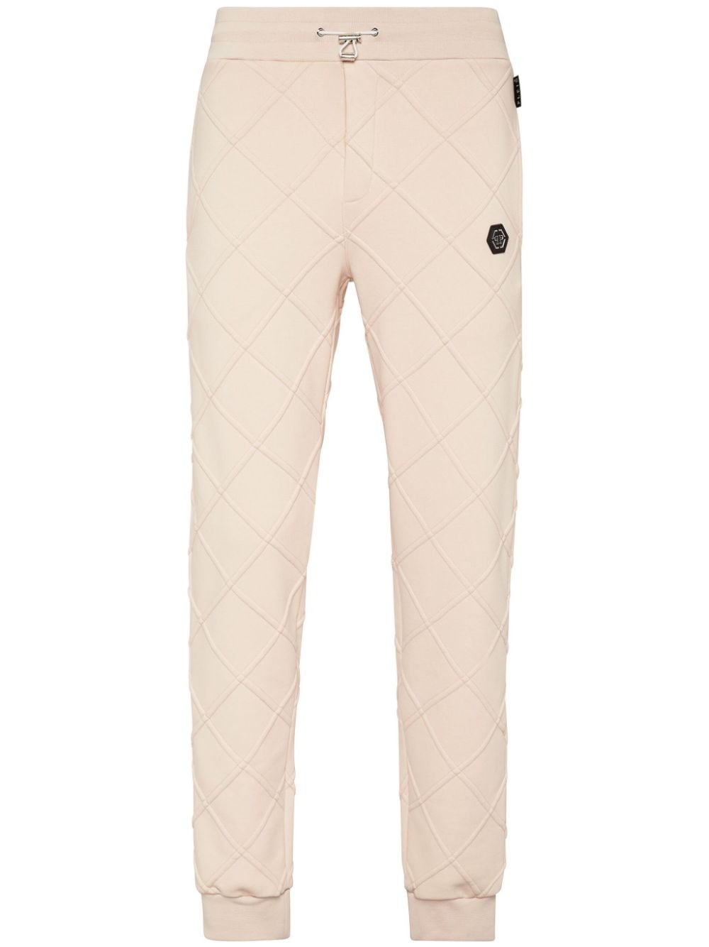 Philipp Plein logo-appliqué quilted track pants - Neutrals von Philipp Plein