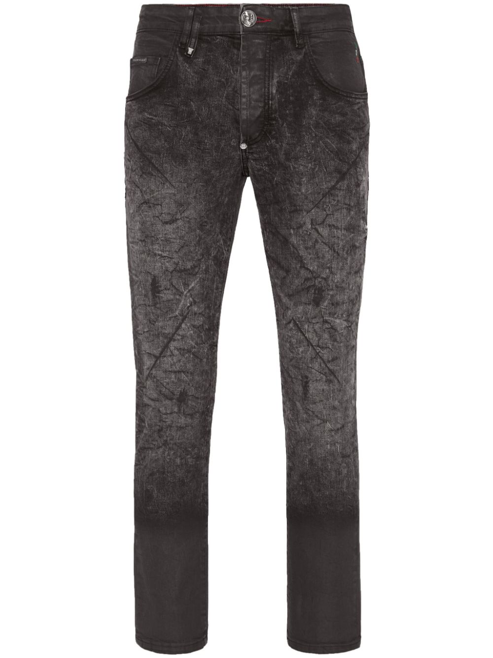 Philipp Plein logo-appliqué skinny jeans - Black von Philipp Plein