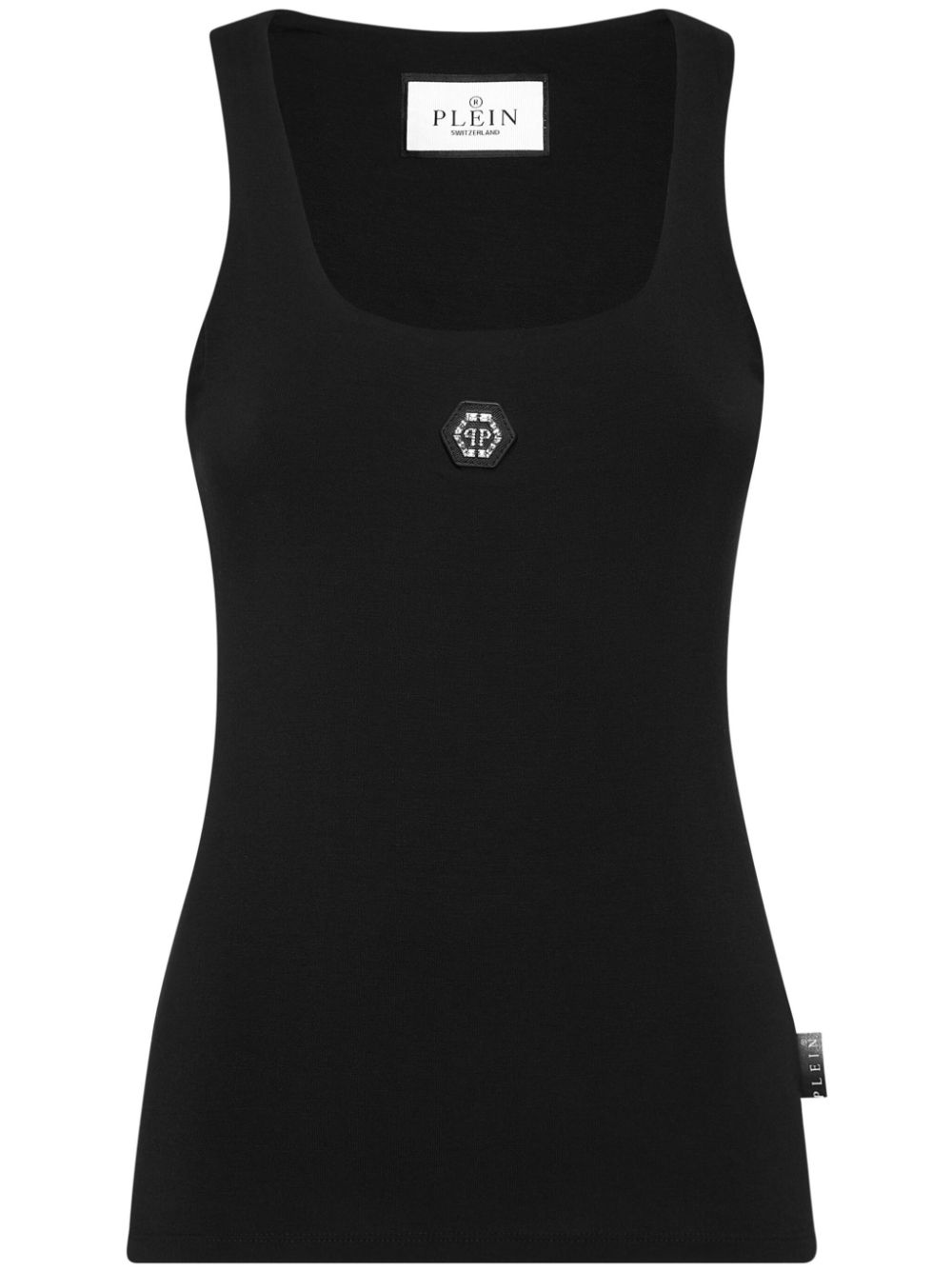 Philipp Plein logo-appliqué tank top - Black von Philipp Plein