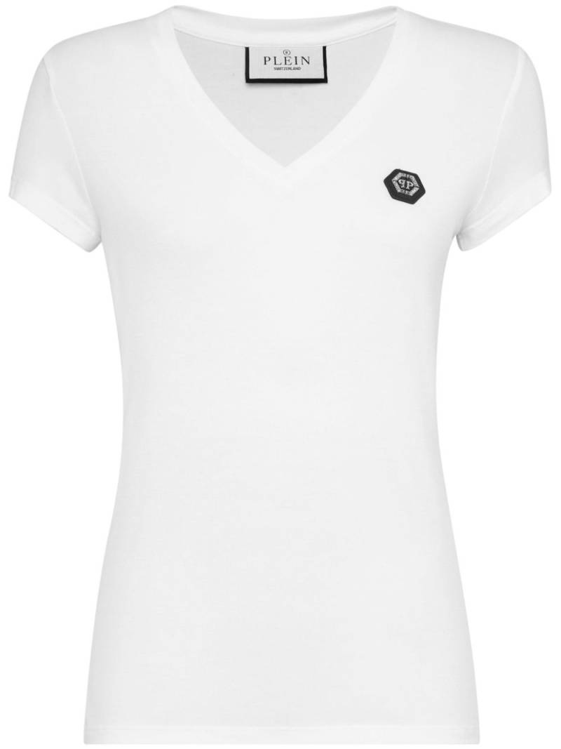 Philipp Plein logo-appliquéd cotton T-shirt - White von Philipp Plein