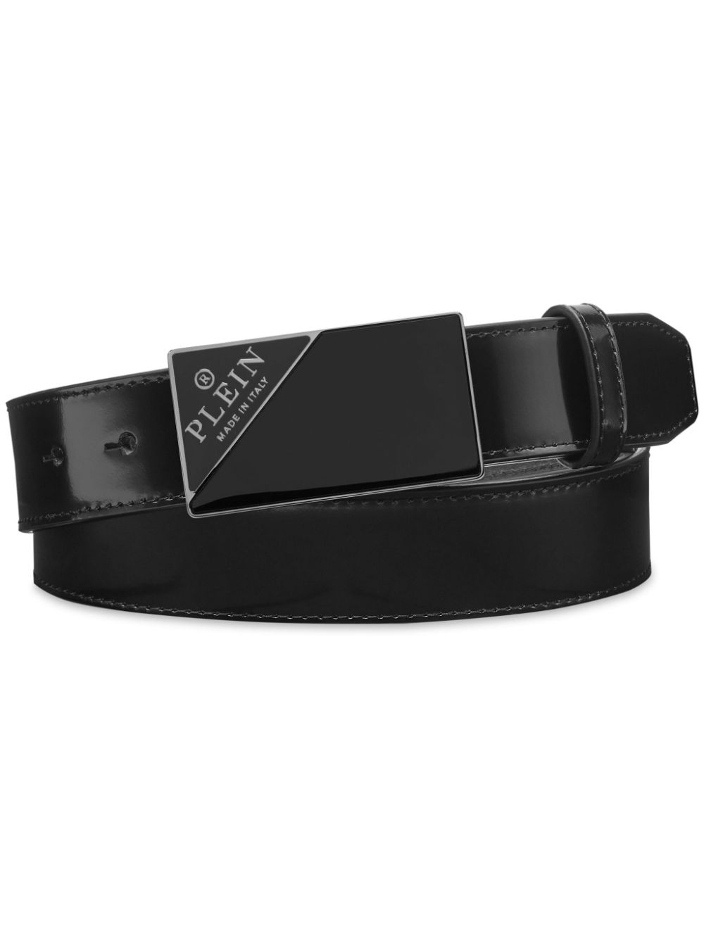 Philipp Plein logo buckle leather belt - Black von Philipp Plein