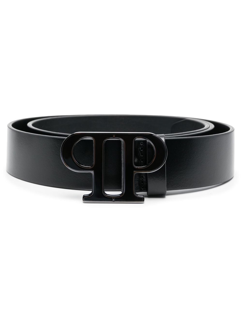 Philipp Plein logo-buckle leather belt - Black von Philipp Plein