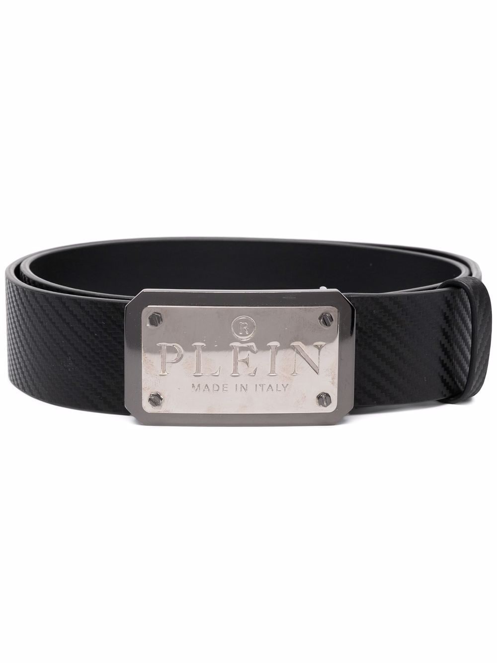 Philipp Plein logo-buckle leather belt - Black von Philipp Plein