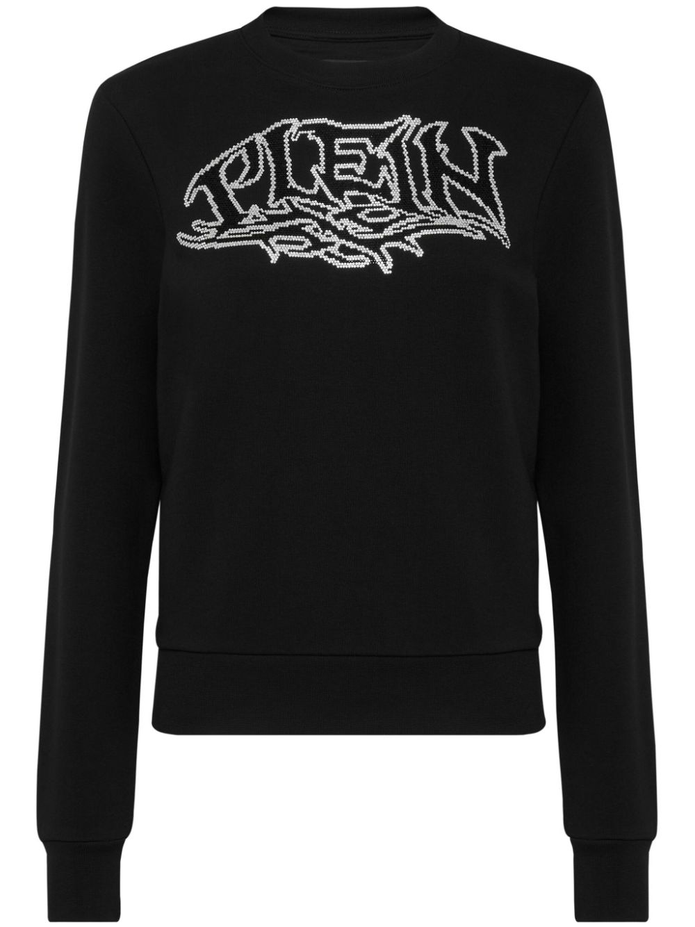 Philipp Plein logo-embellished cotton sweatshirt - Black von Philipp Plein