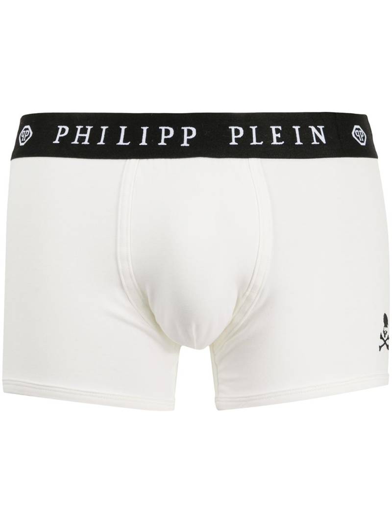 Philipp Plein logo embroidered boxers - White von Philipp Plein