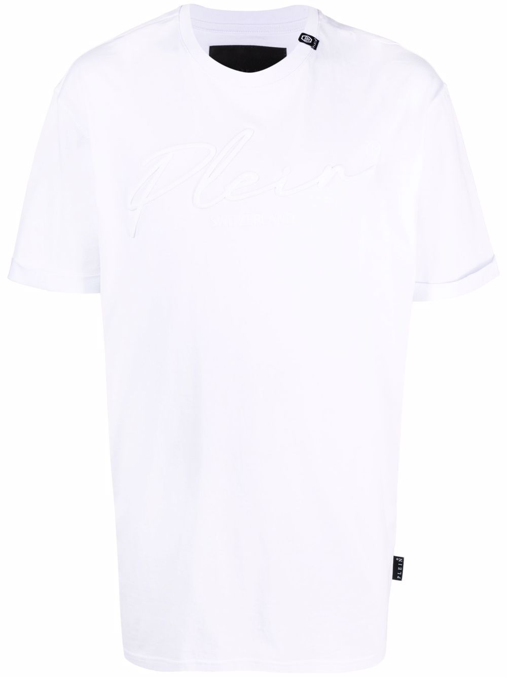 Philipp Plein logo-embroidered cotton T-shirt - White von Philipp Plein