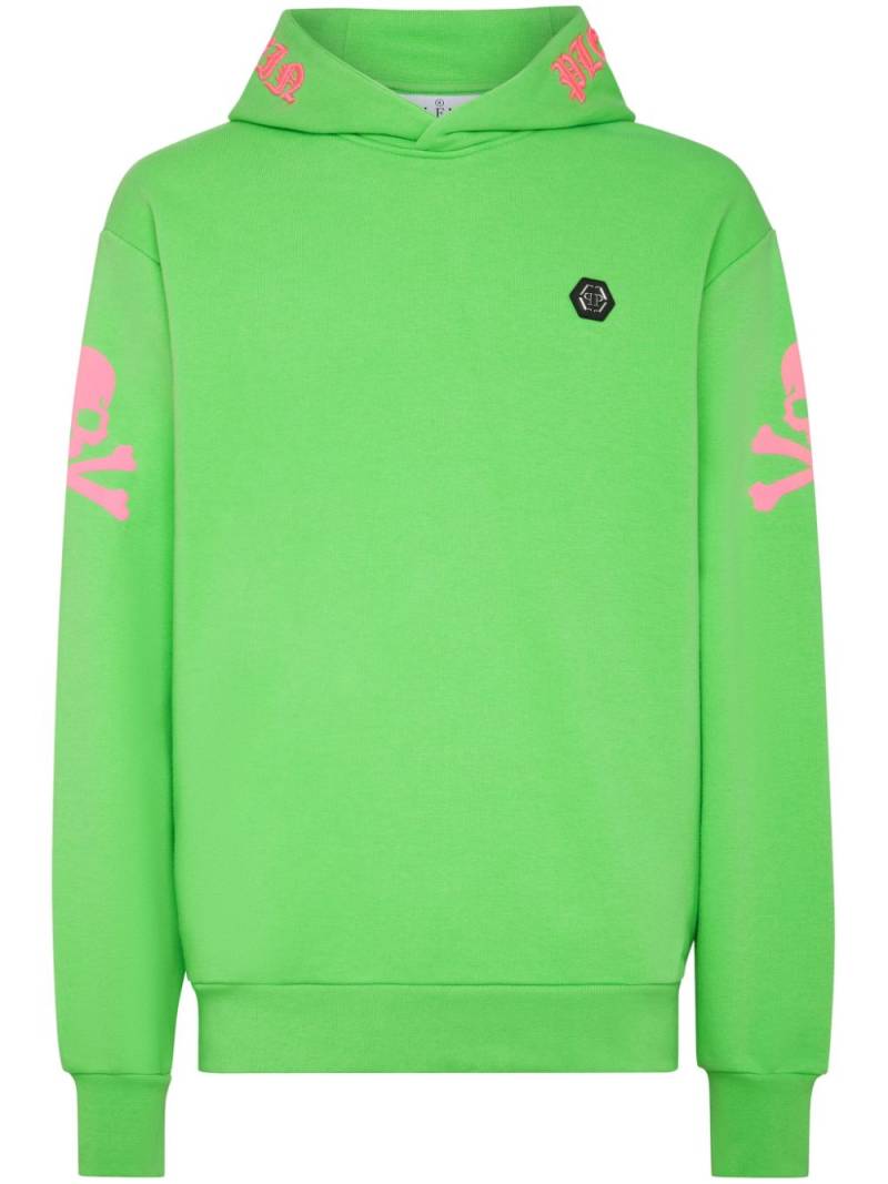 Philipp Plein logo-embroidered hoodie - Green von Philipp Plein