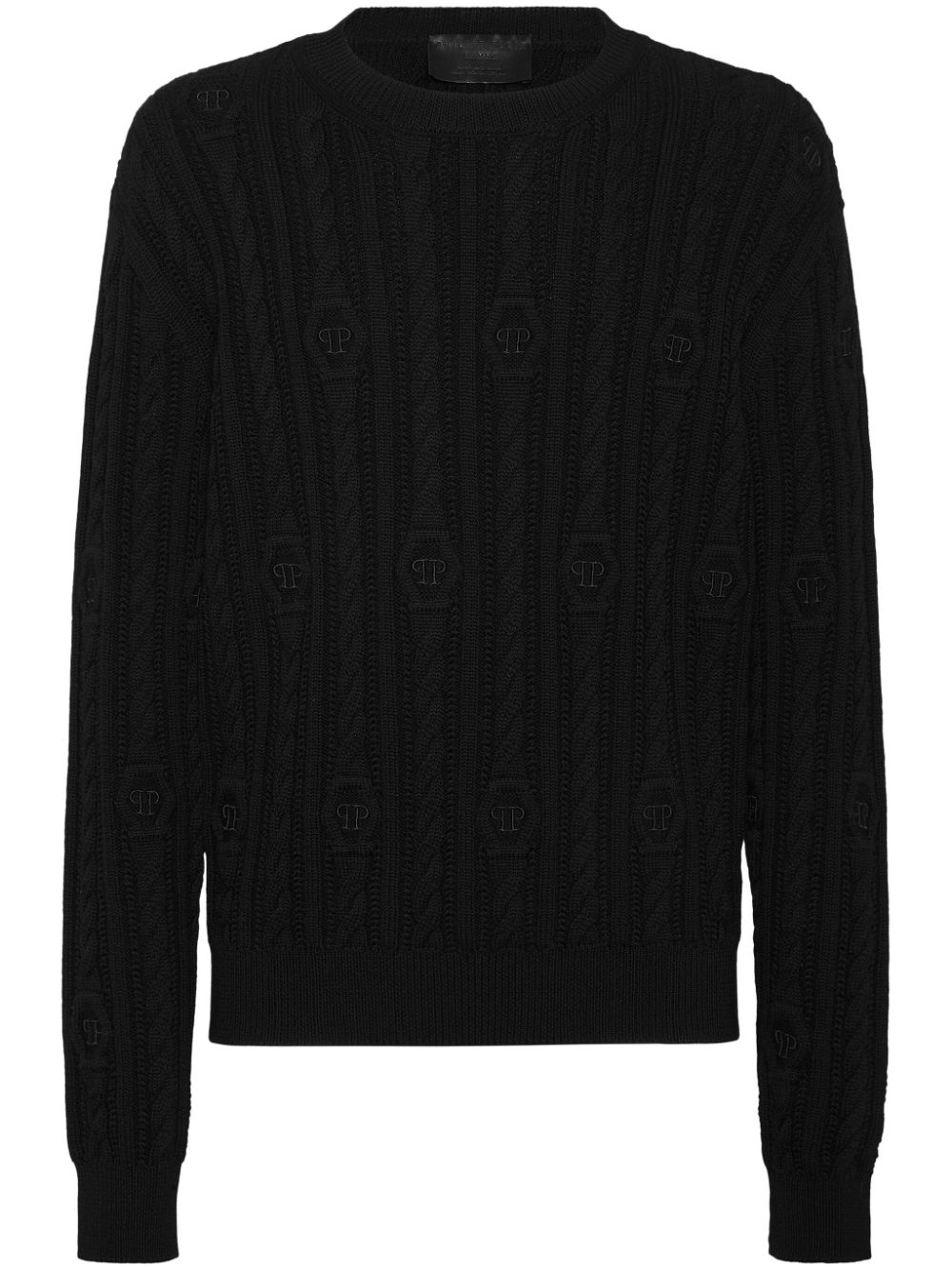 Philipp Plein logo-embroidered jumper - Black von Philipp Plein