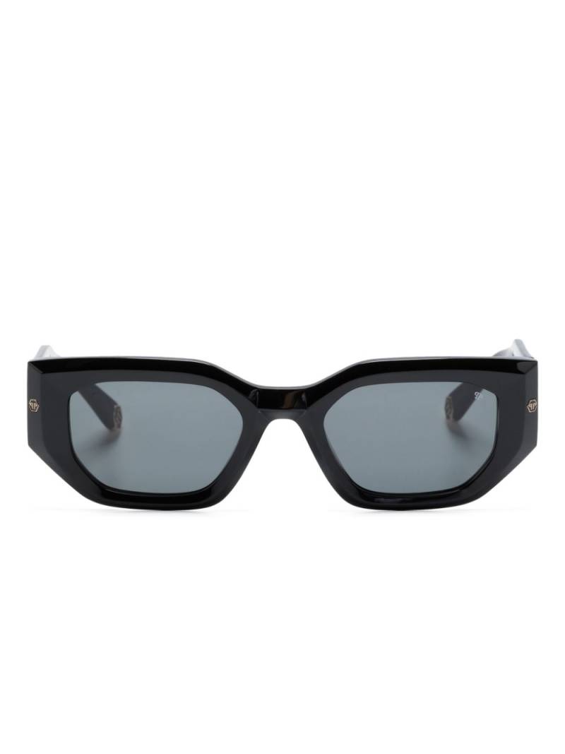 Philipp Plein logo-engraved square-frame sunglasses - Black von Philipp Plein