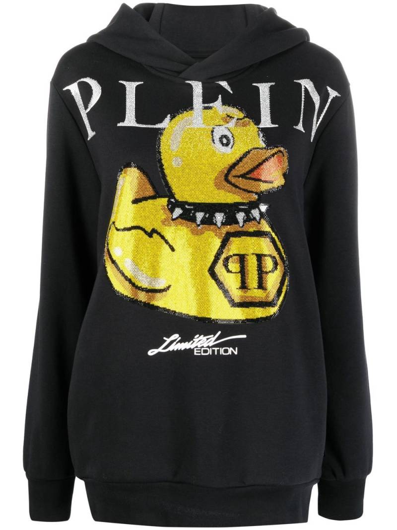 Philipp Plein logo graphic print hoodie - Neutrals von Philipp Plein