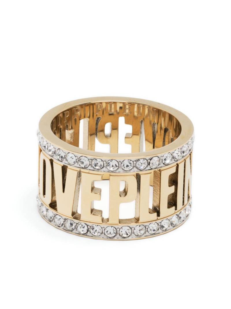 Philipp Plein logo-lettering ring - Gold von Philipp Plein