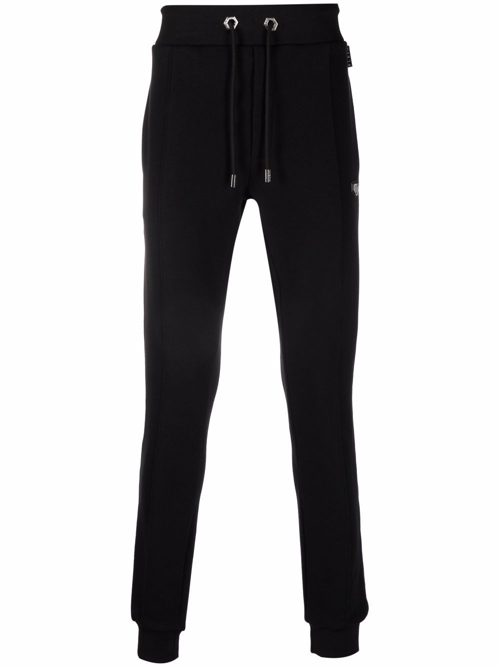 Philipp Plein logo-patch cotton track pants - Black von Philipp Plein