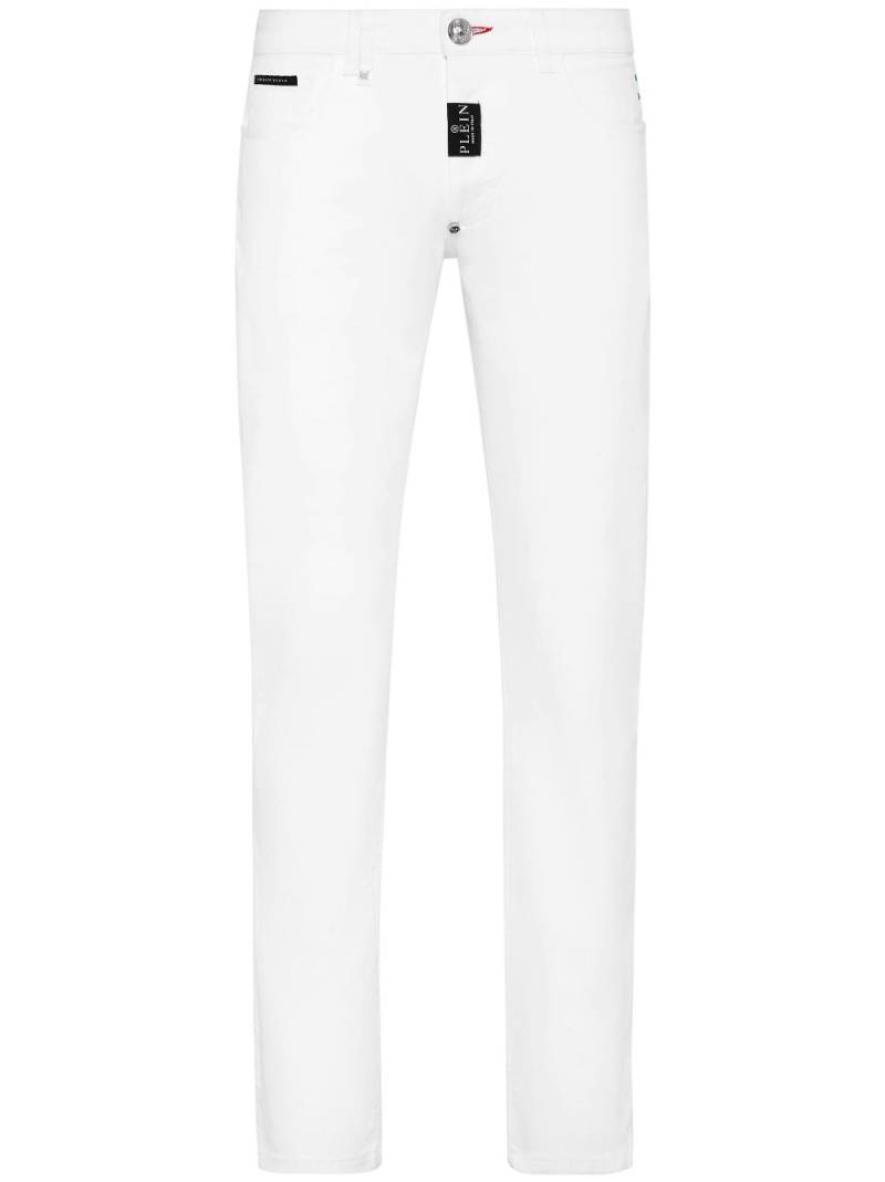 Philipp Plein logo-patch straight jeans - White von Philipp Plein