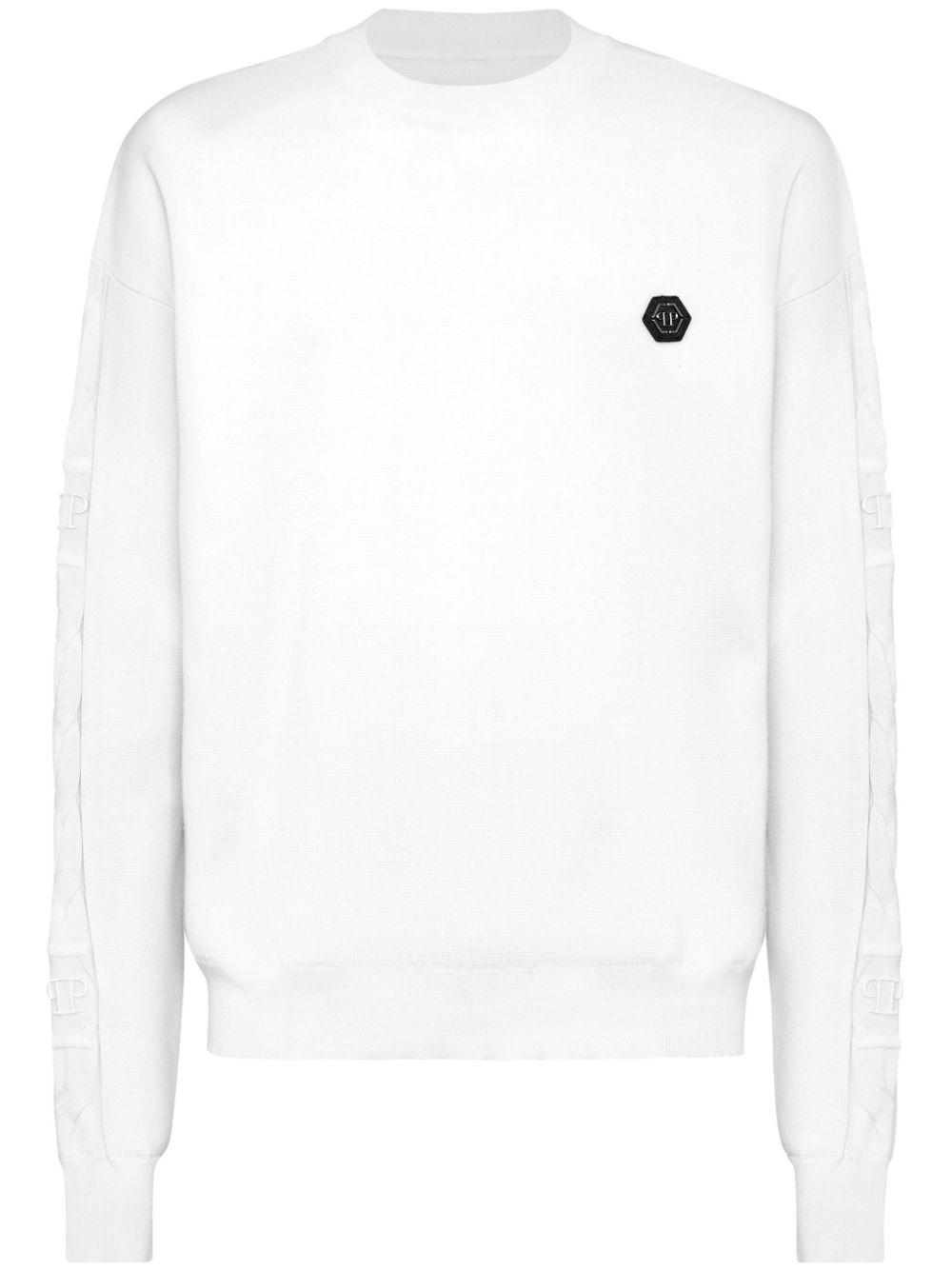 Philipp Plein logo-patch sweatshirt - White von Philipp Plein