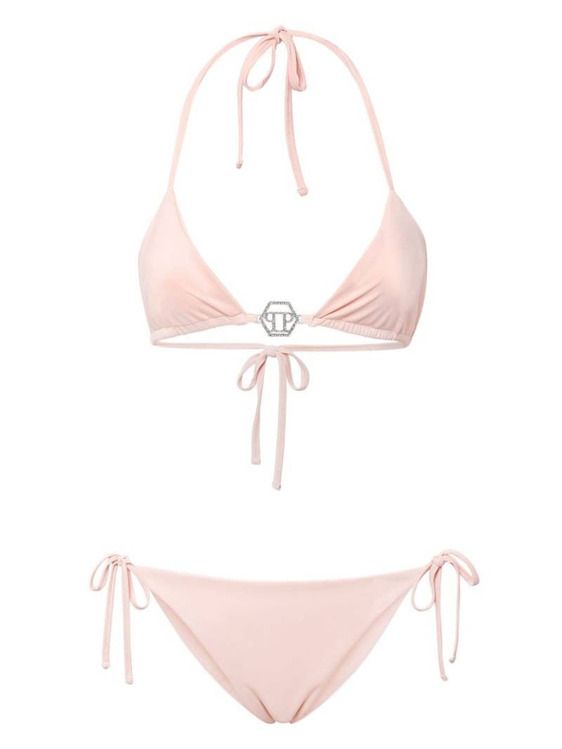 Philipp Plein logo-plaque bikini set - Pink von Philipp Plein