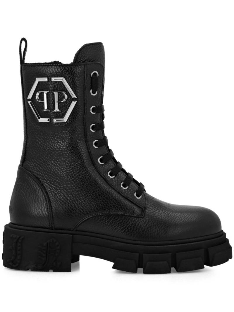 Philipp Plein logo-plaque boots - Black von Philipp Plein