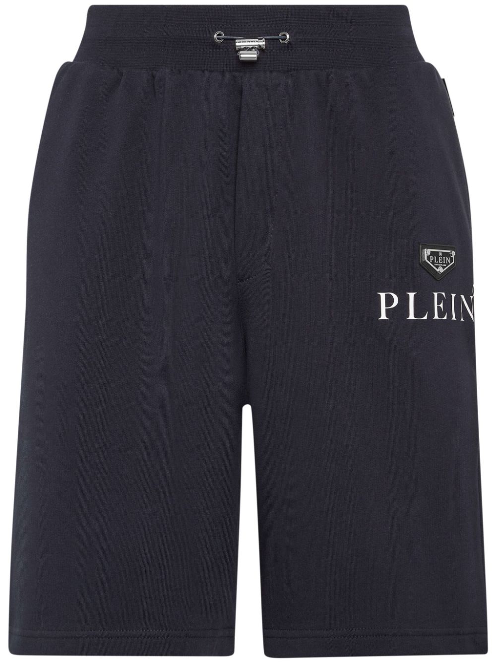 Philipp Plein logo-plaque cotton-blend shorts - Blue von Philipp Plein