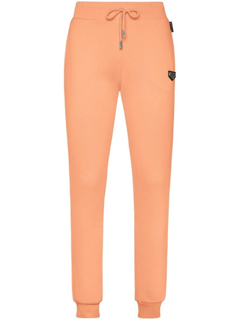 Philipp Plein logo-plaque cotton track pants - Orange von Philipp Plein