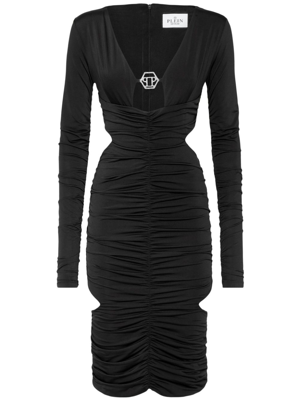 Philipp Plein logo-plaque cut out-detail minidress - Black von Philipp Plein