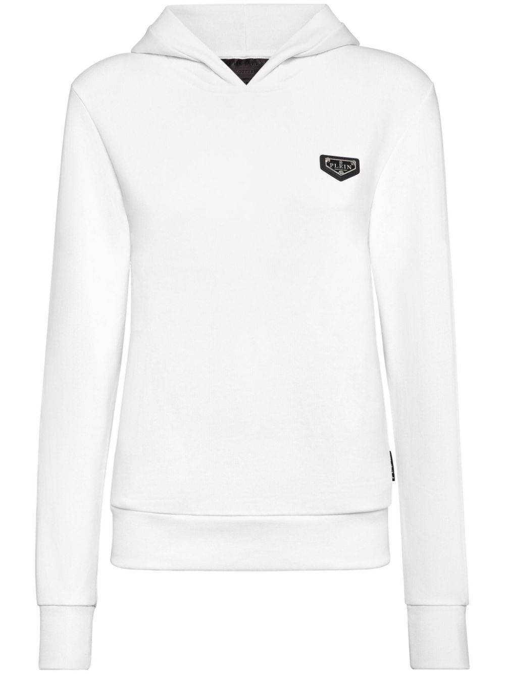 Philipp Plein logo plaque hoodie - White von Philipp Plein