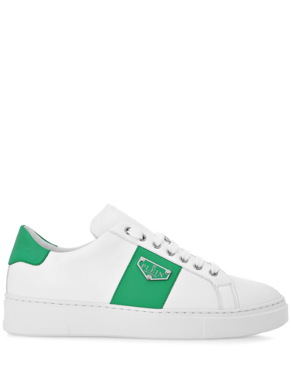 Philipp Plein logo-plaque lace-up sneakers - White von Philipp Plein