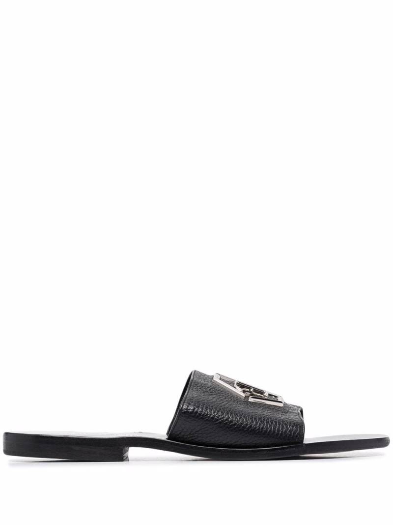 Philipp Plein logo plaque sandals - Black von Philipp Plein