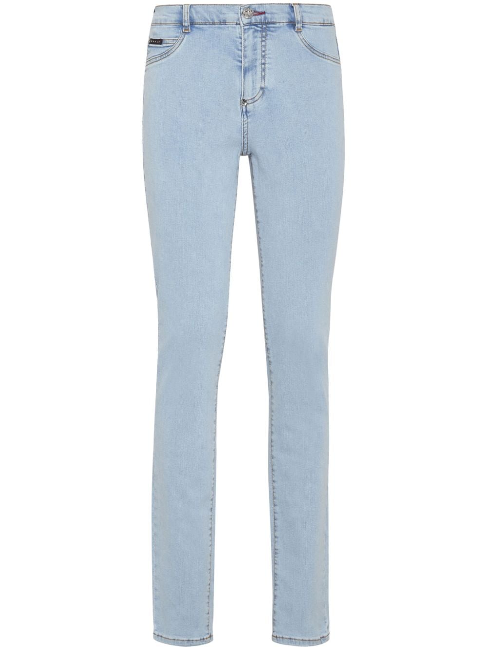 Philipp Plein logo-plaque skinny-cut jeans - Blue von Philipp Plein