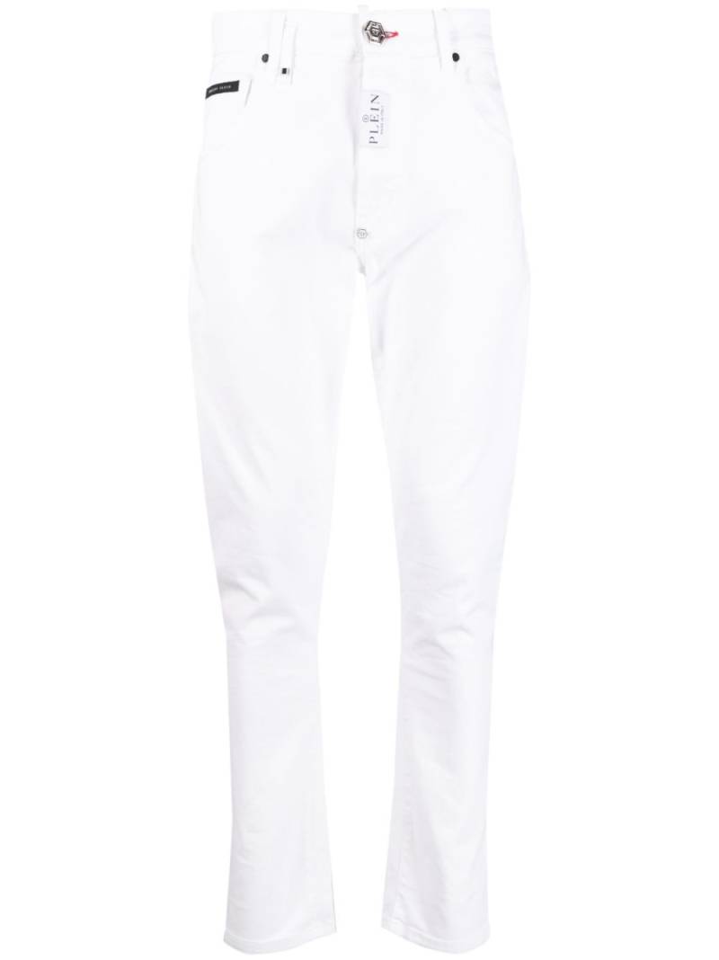 Philipp Plein logo-plaque skinny jeans - White von Philipp Plein