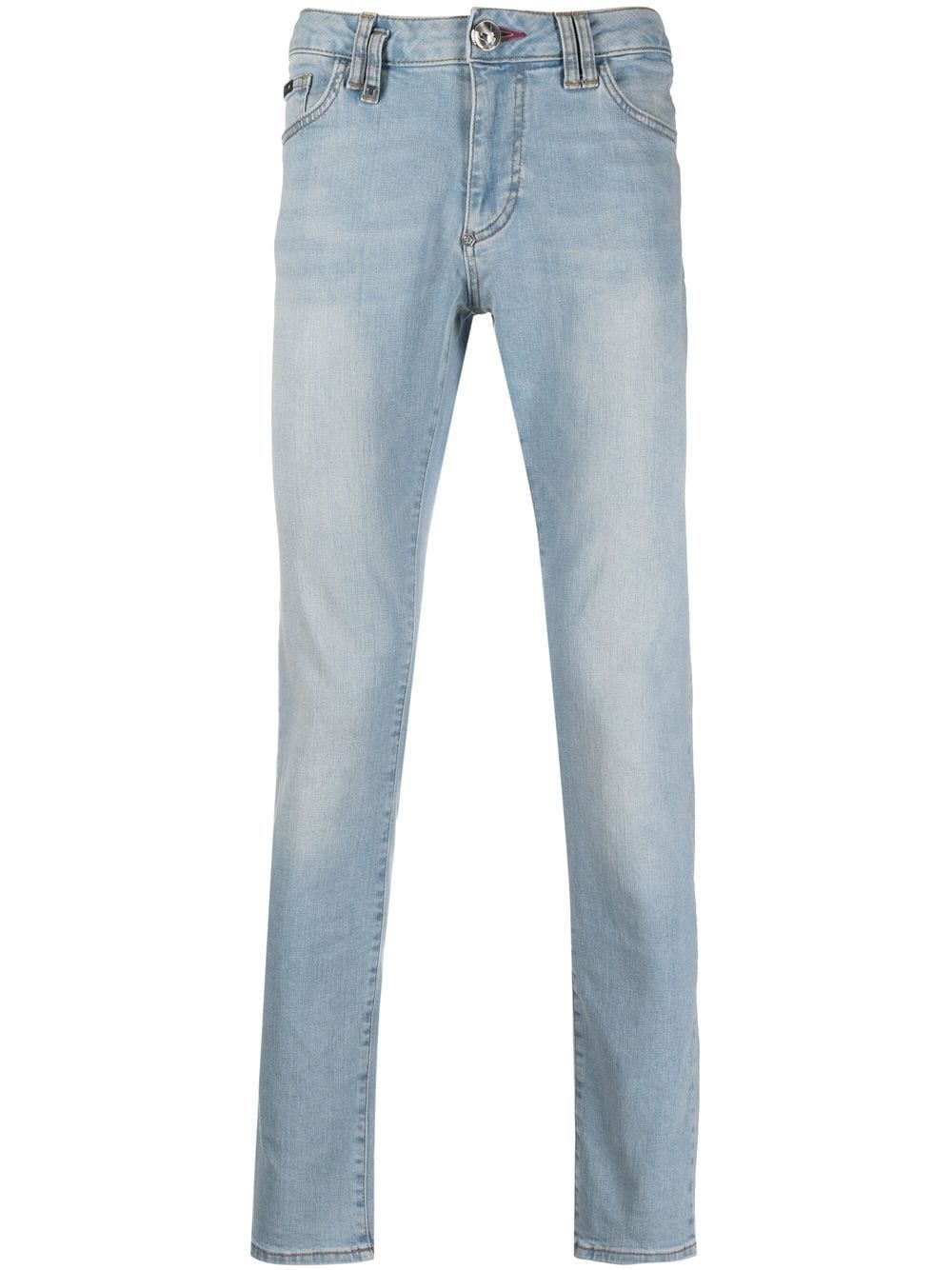 Philipp Plein logo-plaque slim-leg jeans - Blue von Philipp Plein