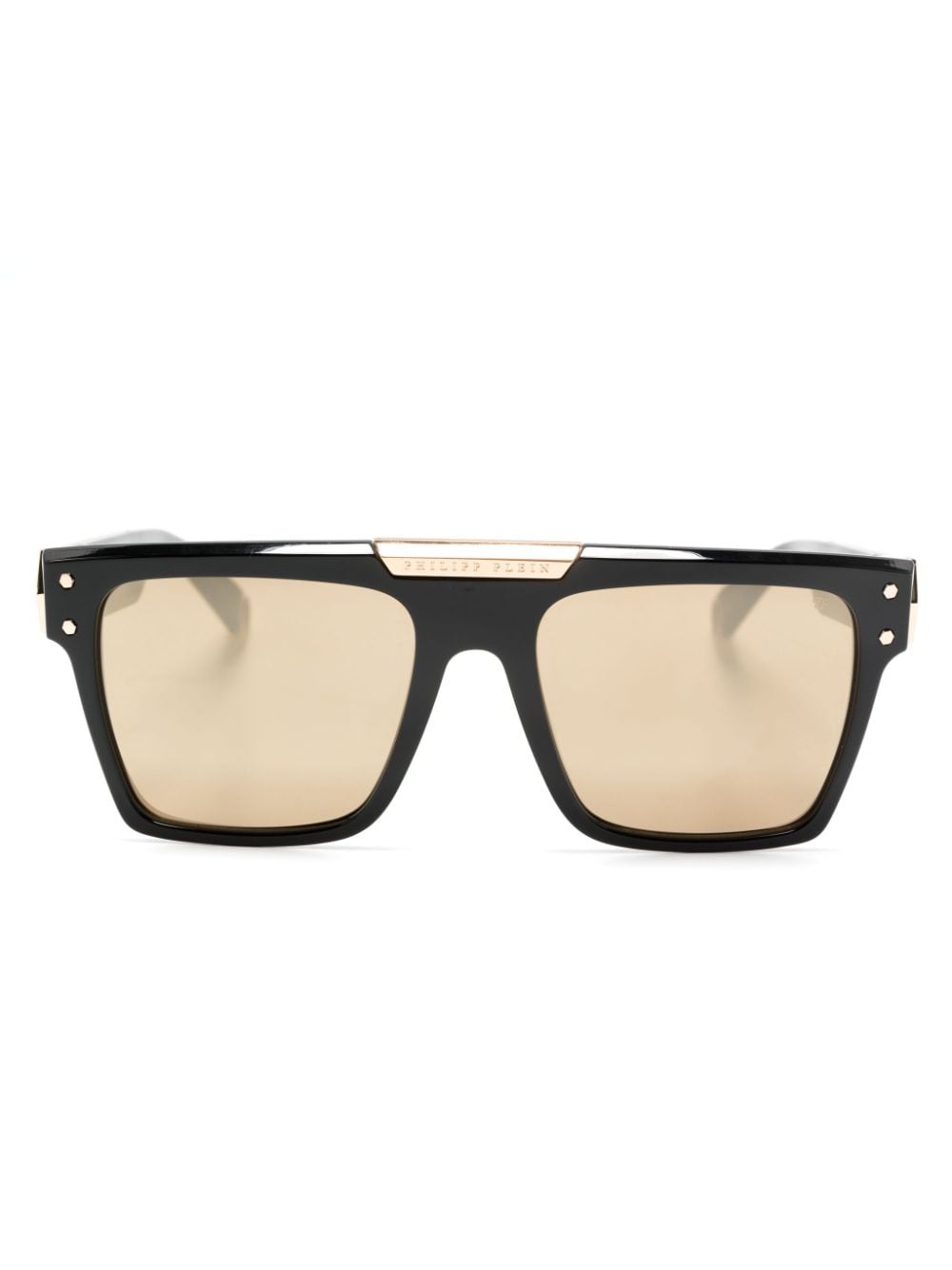 Philipp Plein logo-plaque square-frame sunglasses - Black von Philipp Plein