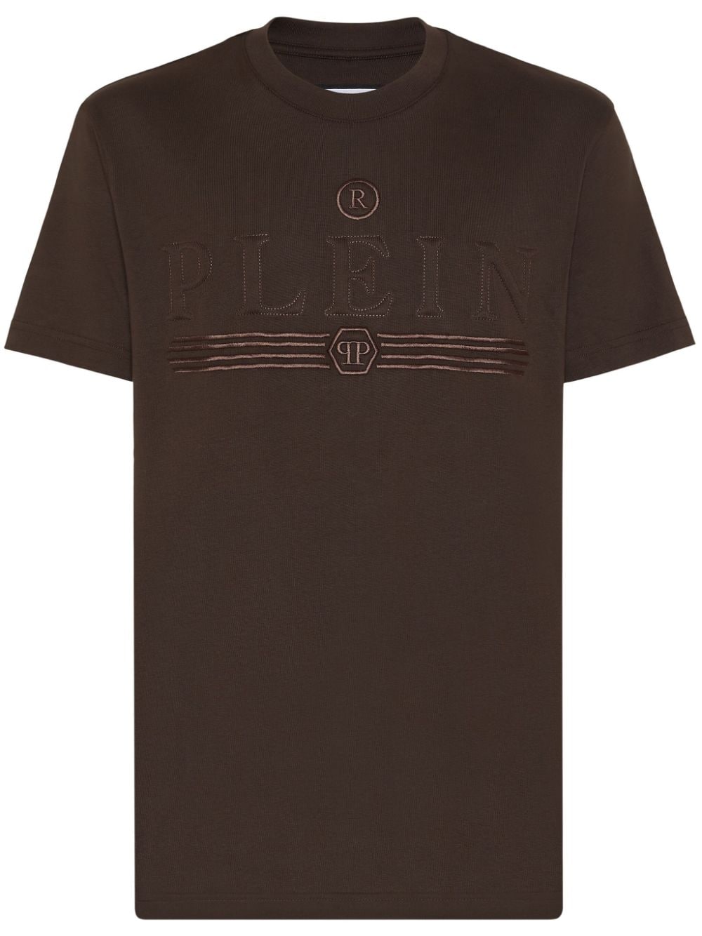 Philipp Plein logo-print cotton T-shirt - Brown von Philipp Plein