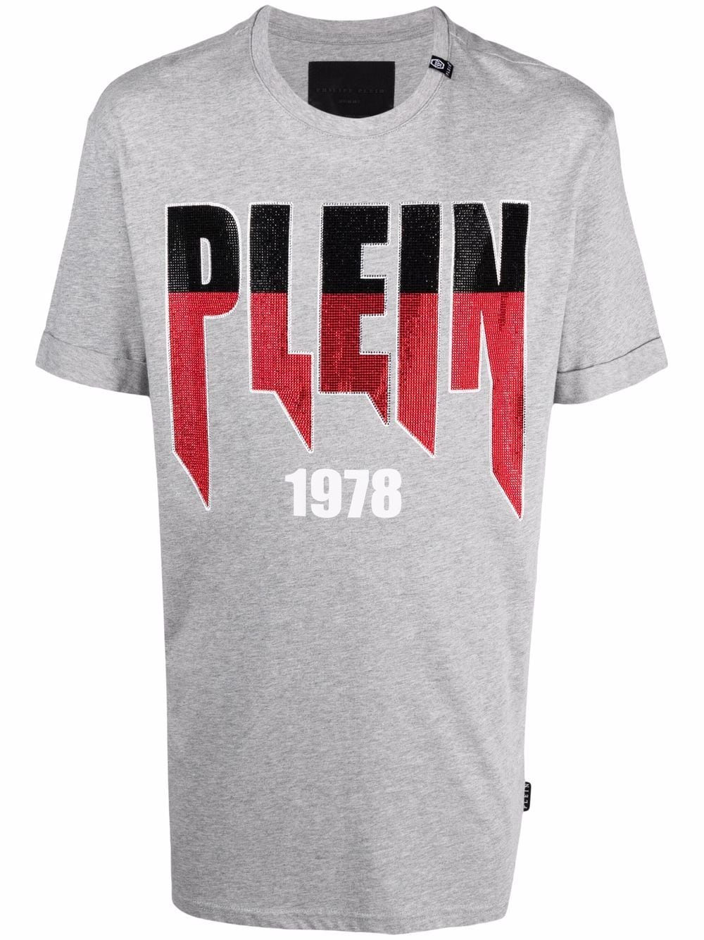 Philipp Plein logo-print cotton T-shirt - Grey von Philipp Plein