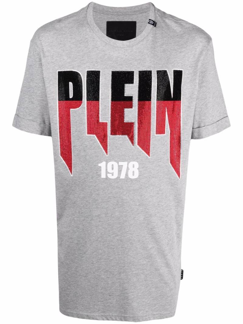 Philipp Plein logo-print cotton T-shirt - Grey von Philipp Plein