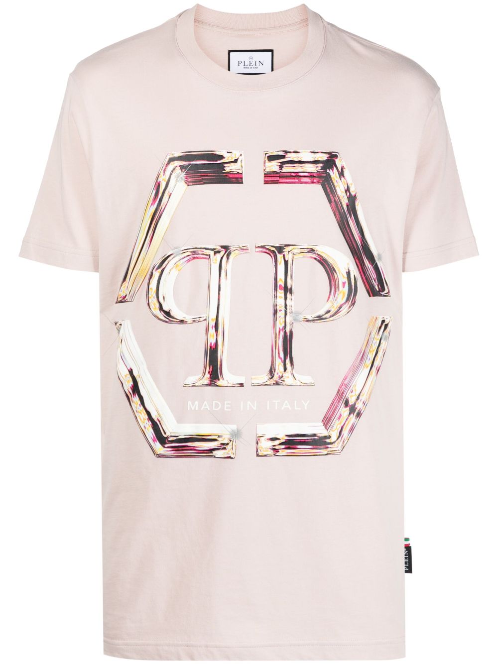 Philipp Plein logo-print cotton T-shirt - Neutrals von Philipp Plein