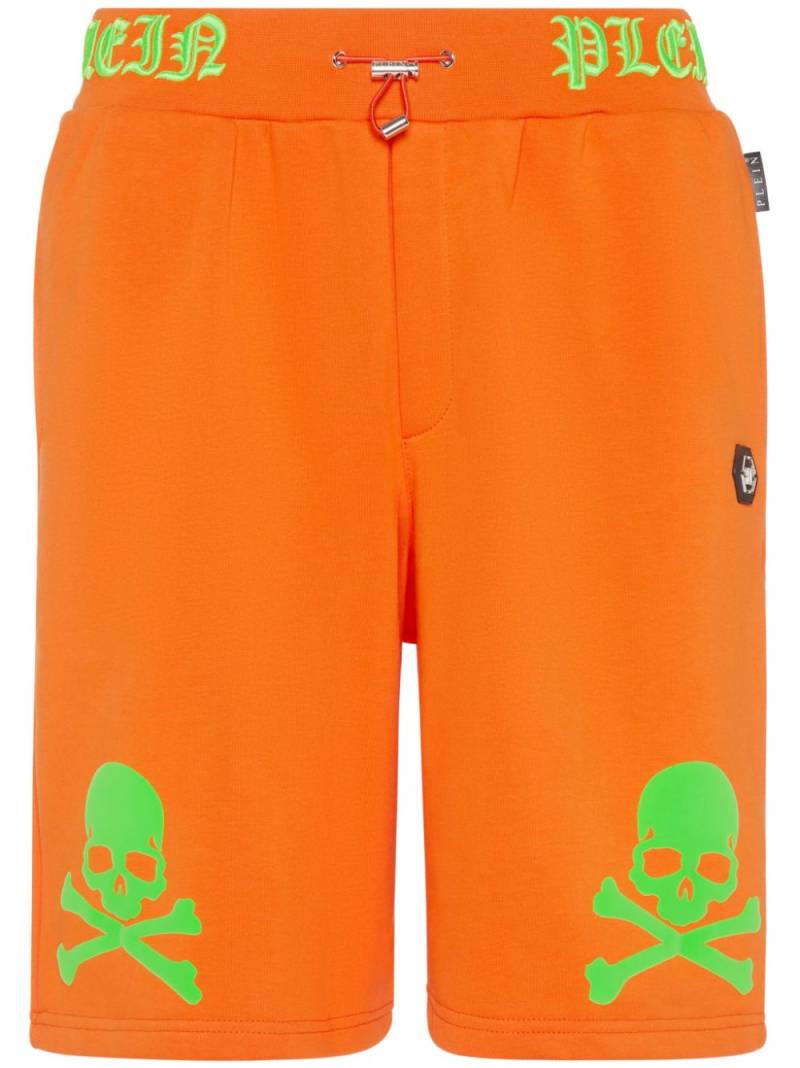 Philipp Plein logo-print cotton-blend shorts - Orange von Philipp Plein