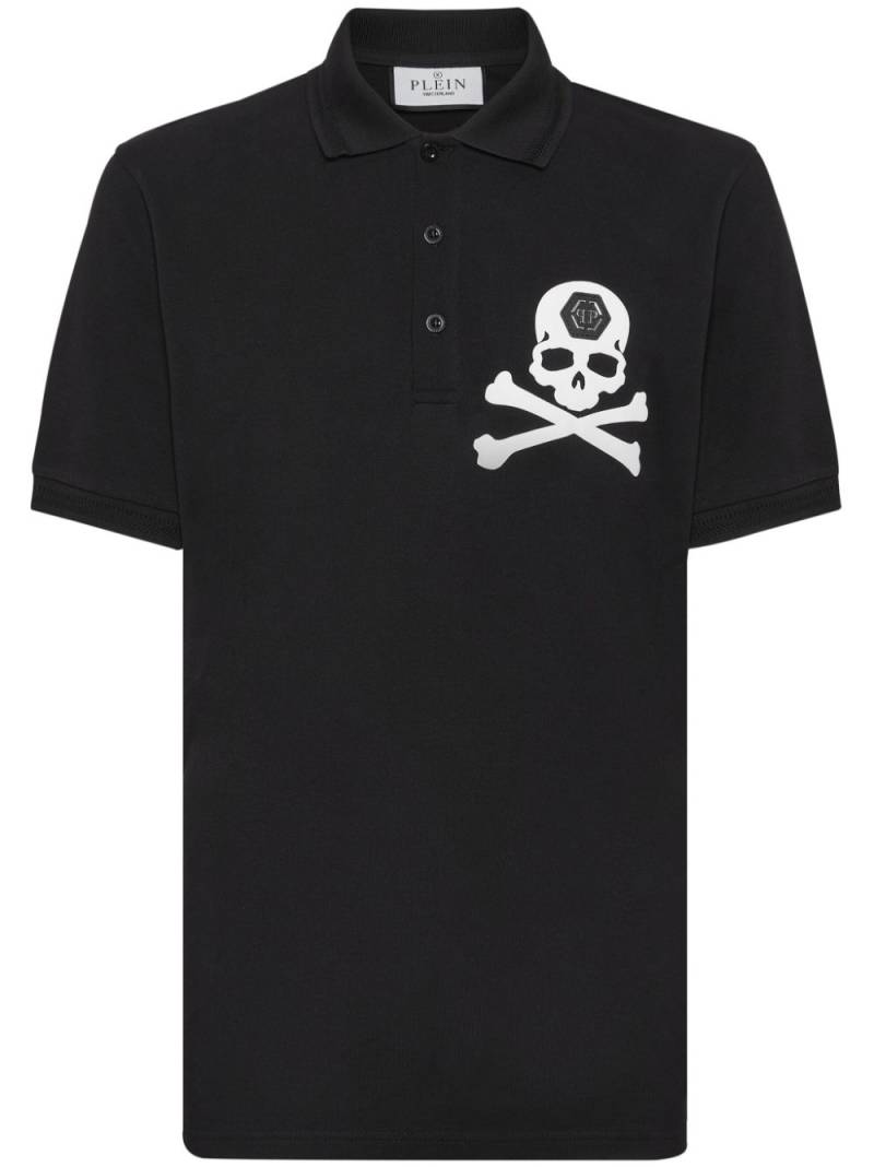 Philipp Plein logo-print cotton polo shirt - Black von Philipp Plein