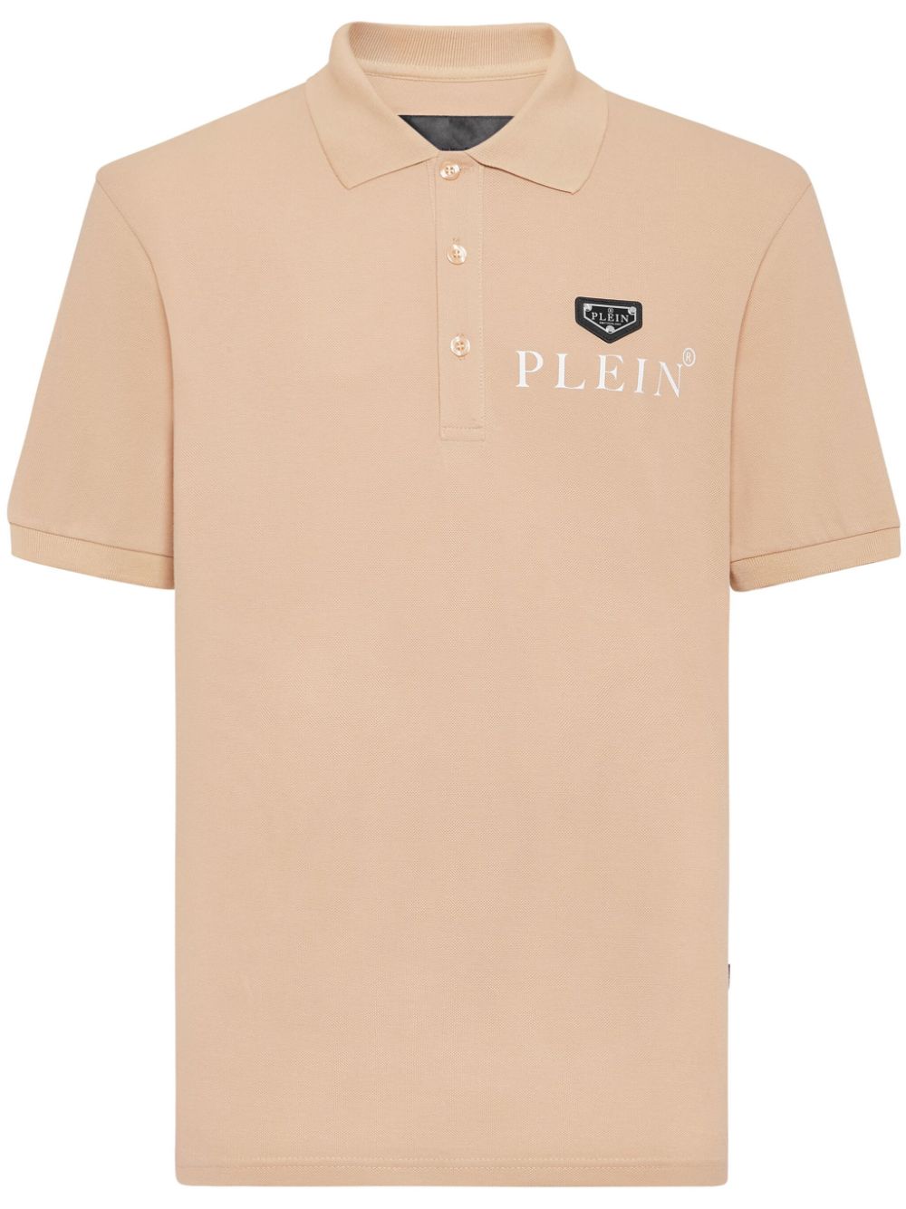 Philipp Plein logo-print cotton polo shirt - Neutrals von Philipp Plein