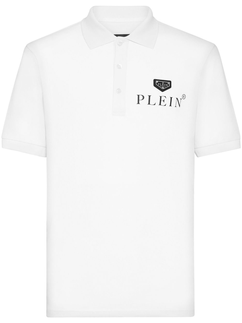 Philipp Plein logo-print cotton polo shirt - White von Philipp Plein