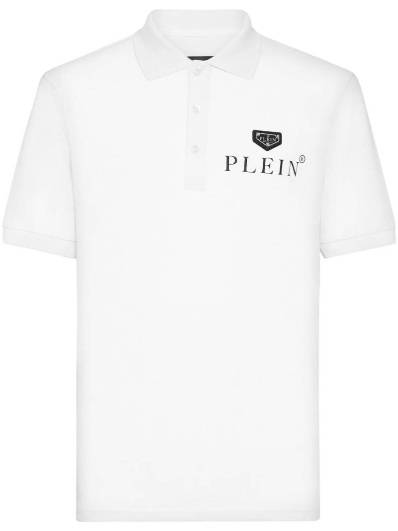 Philipp Plein logo-print cotton polo shirt - White von Philipp Plein