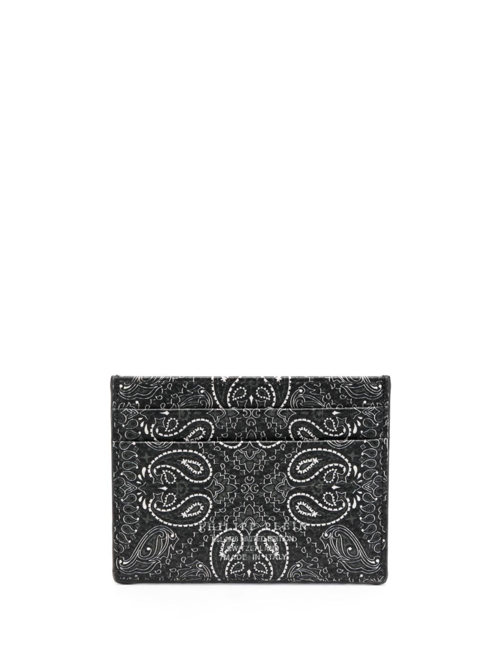 Philipp Plein logo-print leather cardholder - Black von Philipp Plein