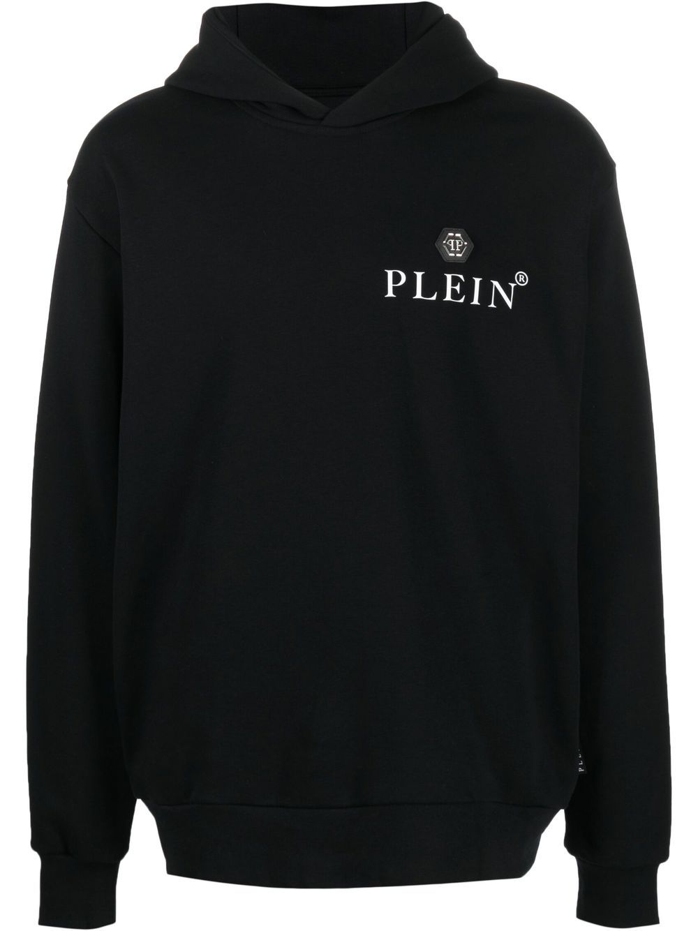 Philipp Plein logo-print long-sleeve hoodie - Black von Philipp Plein