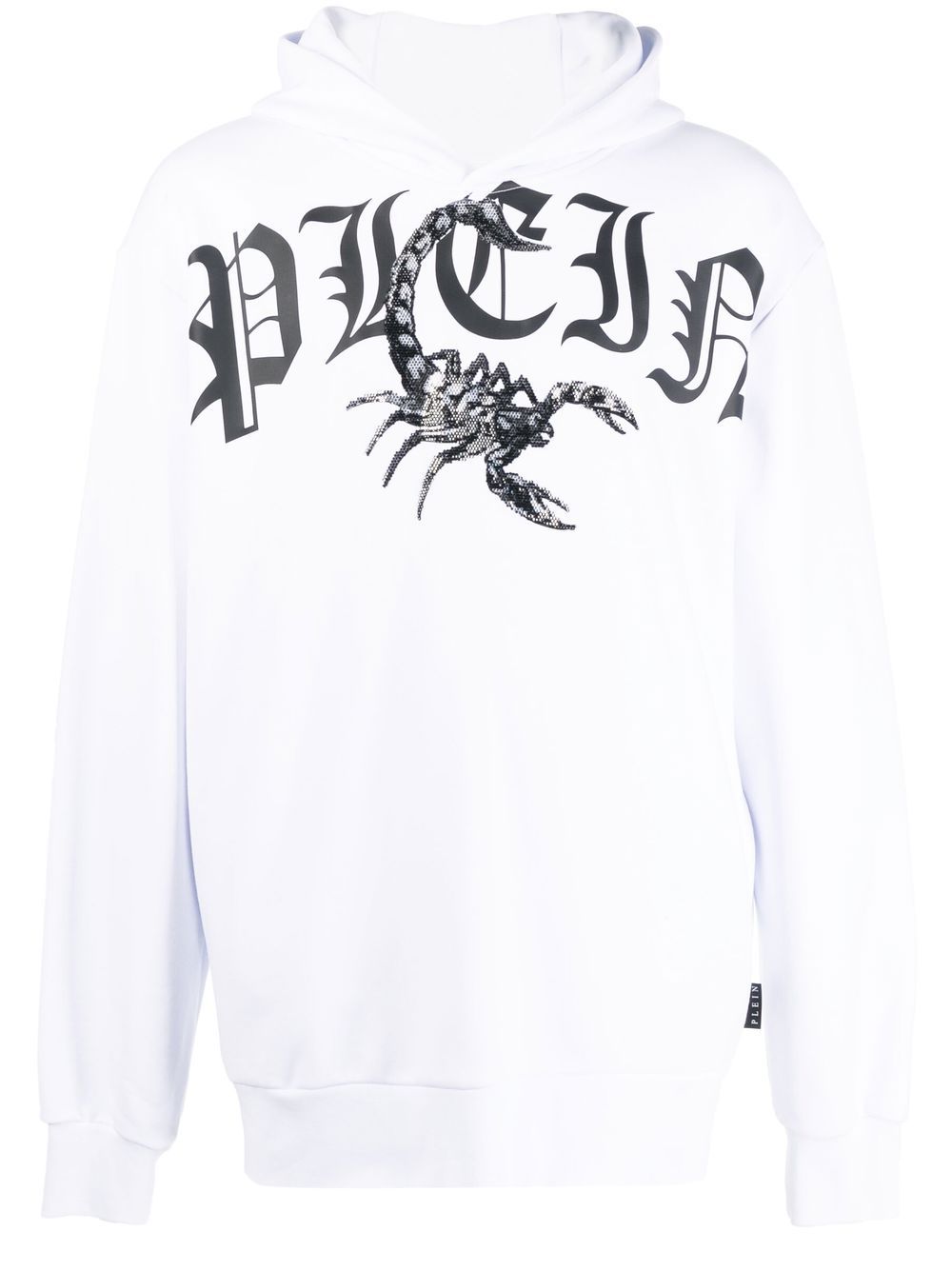 Philipp Plein logo-print long-sleeve hoodie - White von Philipp Plein